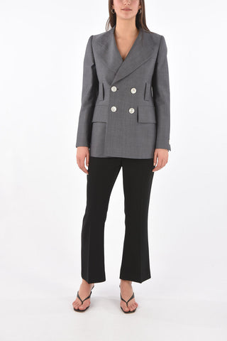 Blazer Doppiopetto in Misto Mohair