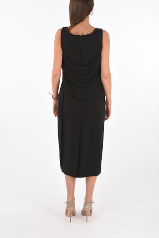Incorporated Shawl Wrap Dress with Carabiner