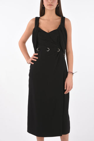 Incorporated Shawl Wrap Dress with Carabiner