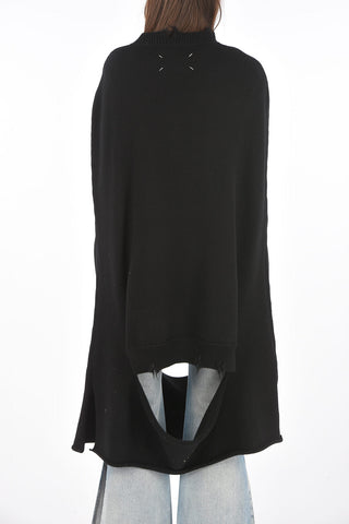 MM0 cappa in maglia effetto vintage con maxi tasca a toppa