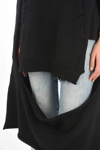 MM0 cappa in maglia effetto vintage con maxi tasca a toppa