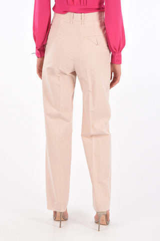 3 Pocket Front Pleated Cotton Pants