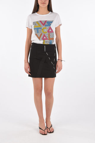 side-zip fastening mini skirt
