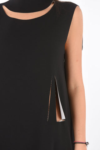 MM0 shift dress with cut out details