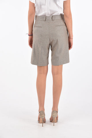 4 Pocket Wool Shorts with Belt Loops