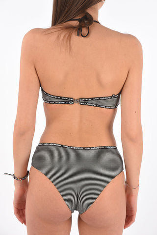 lurex bandeau bikini top