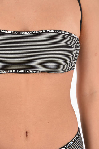lurex bandeau bikini top