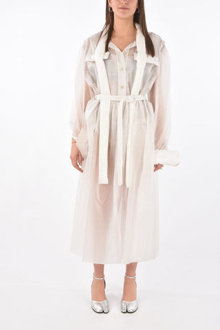 MM0 tie neck maxi dress with belt