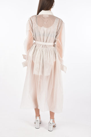 MM0 tie neck maxi dress with belt