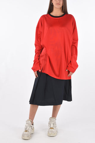 MM0 two-tone pleated dress