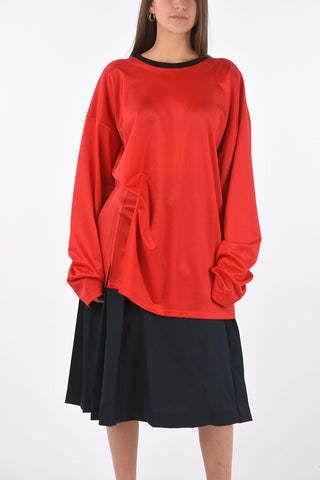 MM0 two-tone pleated dress