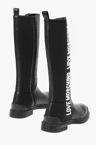 LOVE leather boots with logo Profile