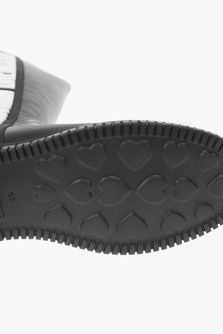 LOVE leather boots with logo Profile