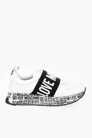 LOVE leather and fabric RUN 40 slip on sneakers