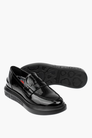 LOVE patent leather loafers