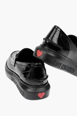 LOVE patent leather loafers