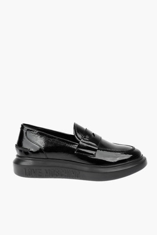 LOVE patent leather loafers