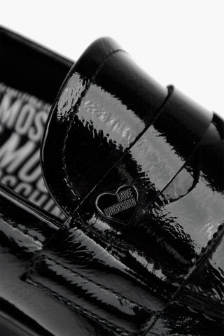 LOVE patent leather loafers