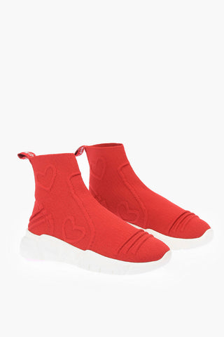LOVE embossed heart RUNNING35 sock sneakers