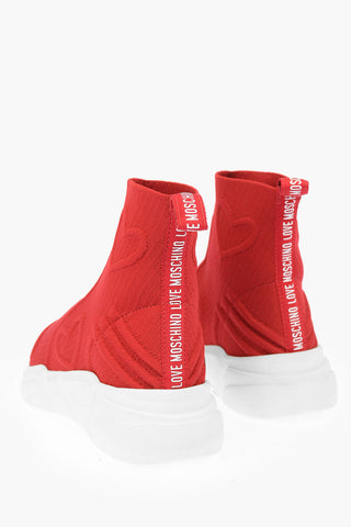 LOVE embossed heart RUNNING35 sock sneakers