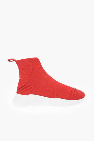 LOVE embossed heart RUNNING35 sock sneakers