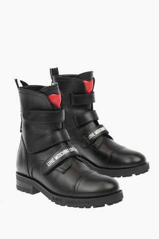 LOVE leather Ankle boots with back zip
