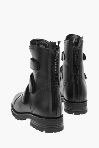 LOVE leather Ankle boots with back zip