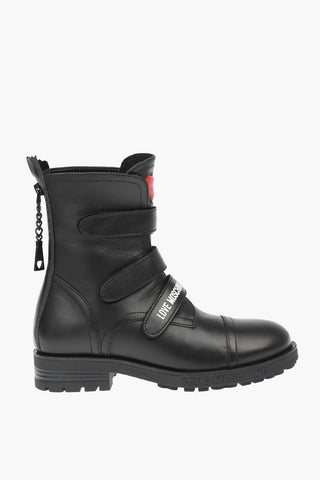LOVE leather Ankle boots with back zip
