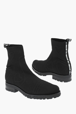 LOVE logoed band Sock boots