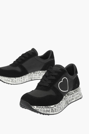 LOVE Sneaker aus Wildleder und Textil mit Logosohle