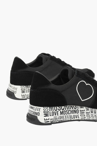 LOVE Suede and Fabric Sneakers with Branded Sole