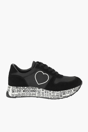 LOVE Sneaker aus Wildleder und Textil mit Logosohle