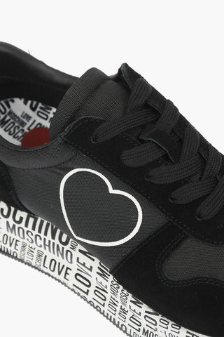 LOVE Suede and Fabric Sneakers with Branded Sole