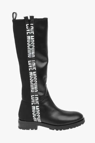 LOVE leather boots with logo Profile