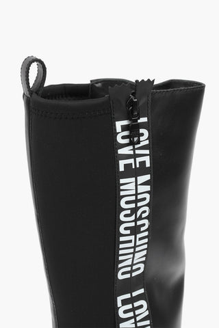 LOVE leather boots with logo Profile