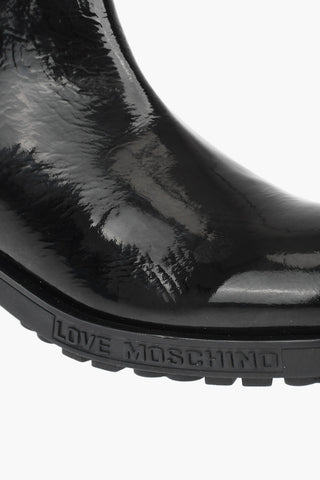 LOVE patent leather Chelsea boots with side zip