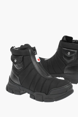 LOVE nylon trekking sock boots with leather details