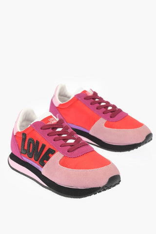 LOVE embroidered logo WALK 25 sneakers with suede details