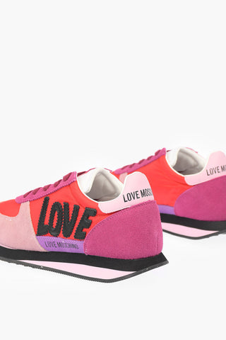 LOVE embroidered logo WALK 25 sneakers with suede details
