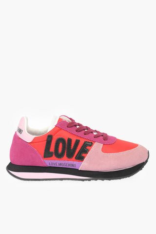 LOVE embroidered logo WALK 25 sneakers with suede details