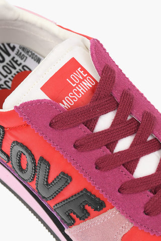 LOVE embroidered logo WALK 25 sneakers with suede details