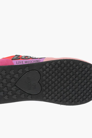 LOVE embroidered logo WALK 25 sneakers with suede details