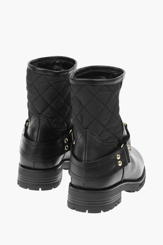 LOVE leather ankle boots with quilted details