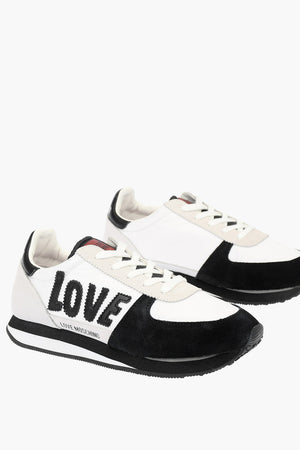 LOVE sneakers in pelle scamosciata e tessuto