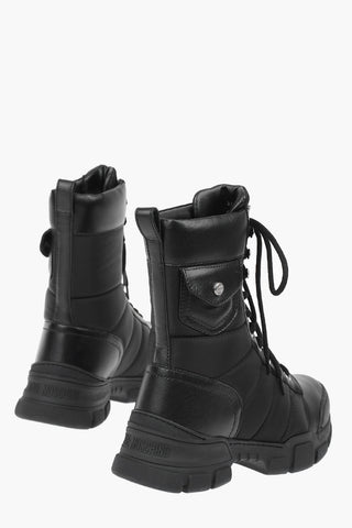 LOVE Anfibi in pelle e tessuto
