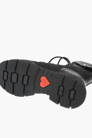 LOVE Anfibi in pelle e tessuto