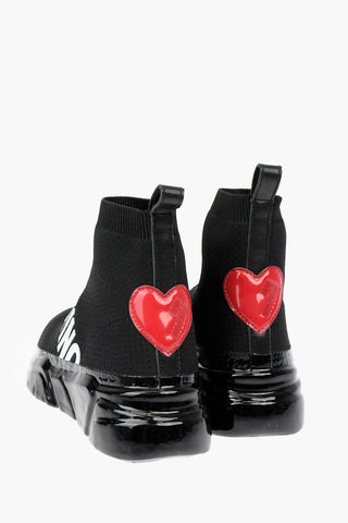 LOVE Sock Sneakers with leather detail