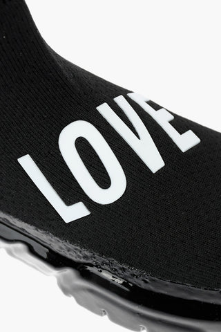 LOVE Sock Sneakers with leather detail