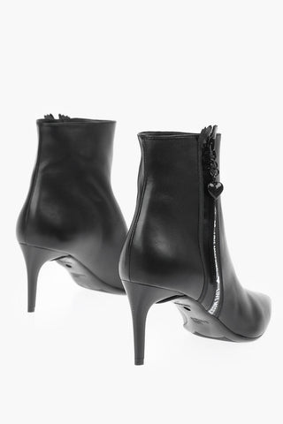 LOVE 8cm leather Point Toe Booties