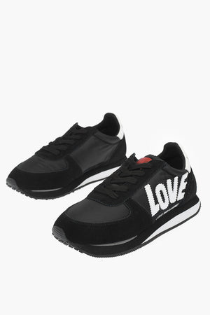 LOVE Sneaker WALK25 mit Logo-Stickerei und Details aus Veloursleder